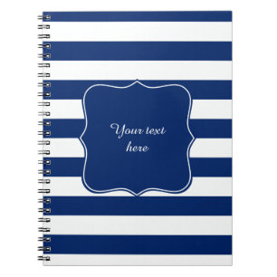 Caderno Espiral Azul Real Striped