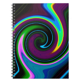 Caderno Espiral Azul retrátil giratório