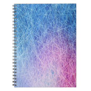 Caderno Espiral Azul Roxo Rosa Misturado