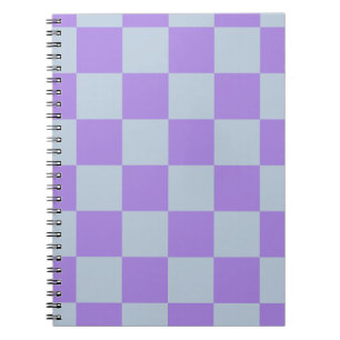 Caderno Espiral Azul suave e Lavanda verificados