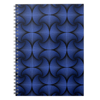 Caderno Espiral Azul-Ventilador 3D Geométrico