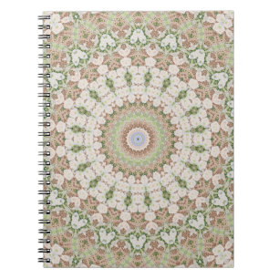Caderno Espiral Azulejo caleidoscópico moderno abstrato