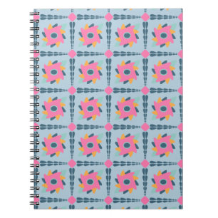 Caderno Espiral Azulejo colorido decorativo
