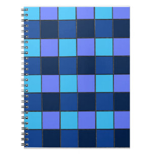 Caderno Espiral Azulejo de Mosaico Personalizado e Padrão de Grade