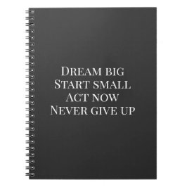 Caderno Espiral Azulejo de Tela com Citação Motivacional Personali