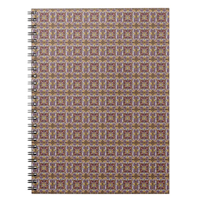 Caderno Espiral Azulejo roxo (Frente)