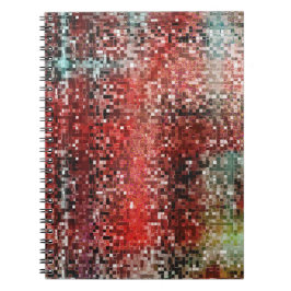 Caderno Espiral Azulejo vermelho sujo, desbotado e manchado?