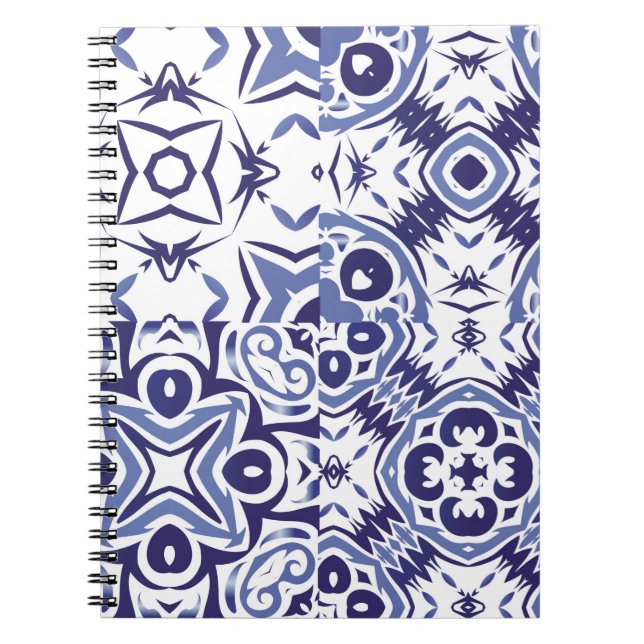 Caderno Espiral Azulejos azulejo cerâmicos de cor decorativa. Fash (Frente)