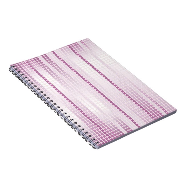 Caderno Espiral Azulejos de mosaicos roxos (Lado Direito)