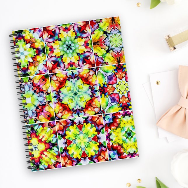 Caderno Espiral Azulejos do Mediterrâneo, Azulejos de Tinta Álcool (Criador carregado)