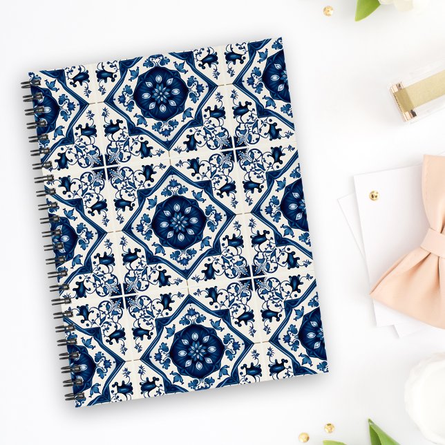 Caderno Espiral Azulejos do Mediterrâneo, Portugal, Azulejo, Majol (Criador carregado)