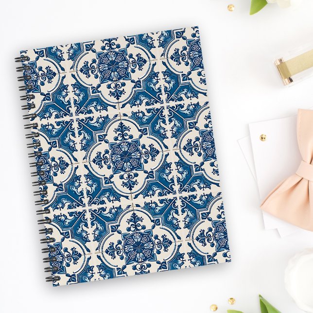 Caderno Espiral Azulejos do Mediterrâneo, Portugal, Azulejo, Majol (Criador carregado)