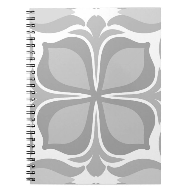 Caderno Espiral Azulejos geolétricos neutros (Frente)