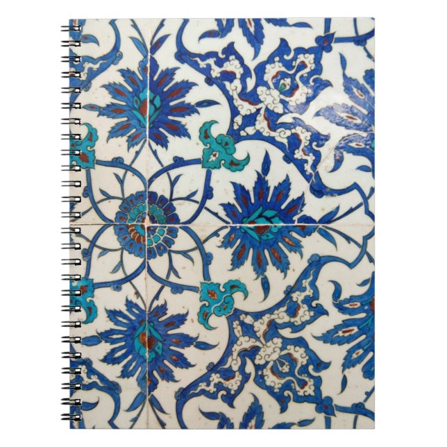 Caderno Espiral Azulejos Iznik Azul (Frente)