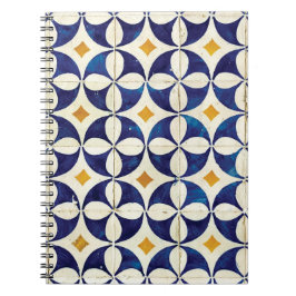 Caderno Espiral Azulejos Portugueses - Azulejo Pattern Design