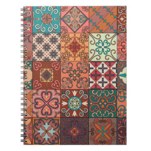 Caderno Espiral Azulejos Portugueses: Estilo Talavera Azulejo.