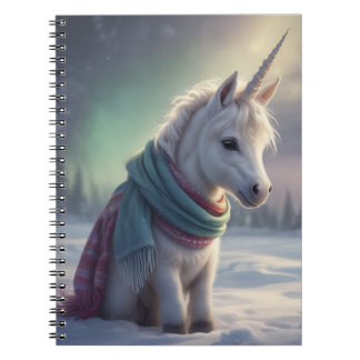 Caderno Espiral Baby Unicorn in Snow