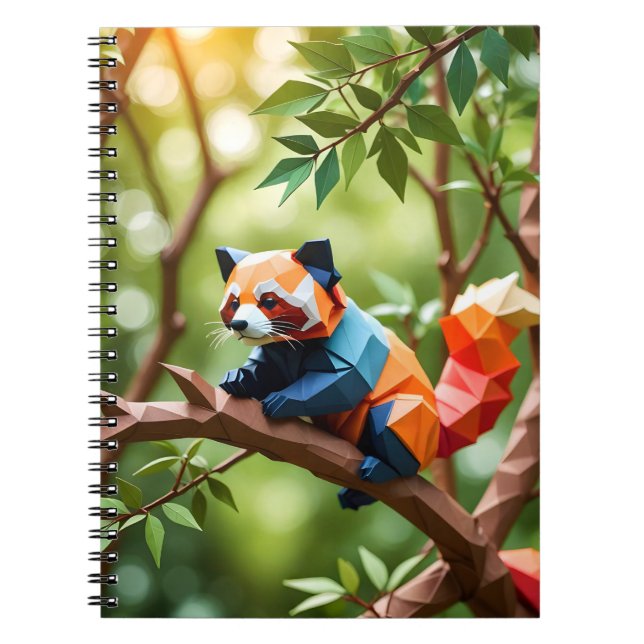 Caderno Espiral Back To School Red Panda Origami (Frente)