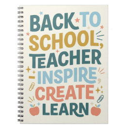 Caderno Espiral Back to School Teacher gift