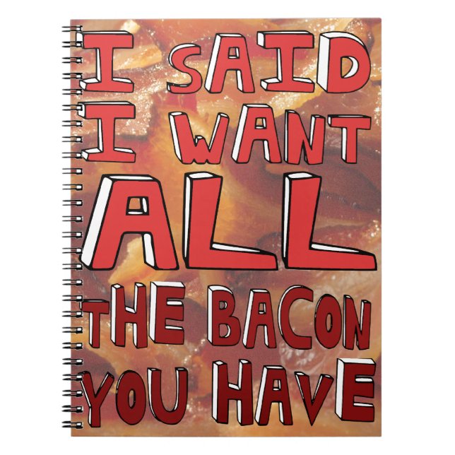 Caderno Espiral Bacon (Frente)