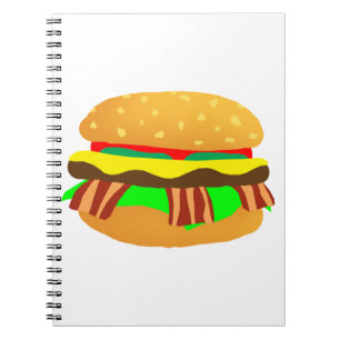 Caderno Espiral Bacon Cheeseburger
