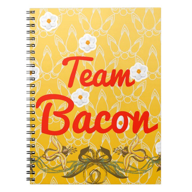 Caderno Espiral Bacon da equipe (Frente)