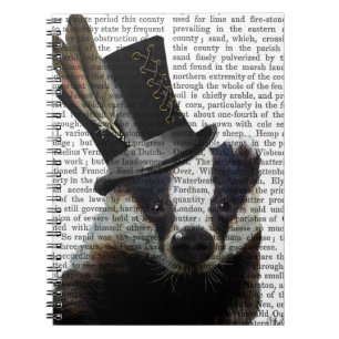Caderno Espiral Badger Steampunk em Top Hat