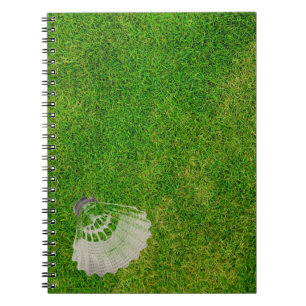 Caderno Espiral Badminton BIrdie no notebook Green Grass