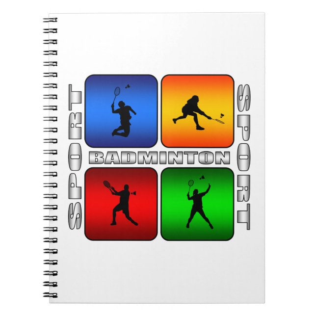 Caderno Espiral Badminton espectacular (Frente)