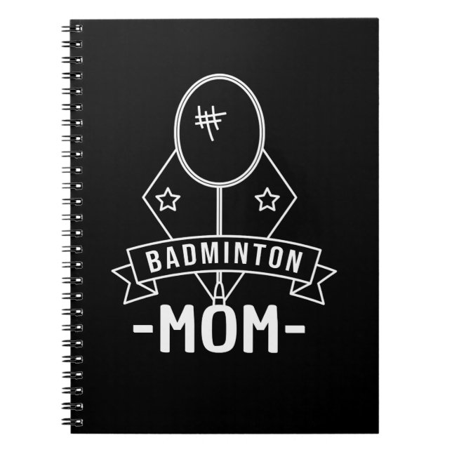 Caderno Espiral Badminton - Mãe de Badminton (Frente)