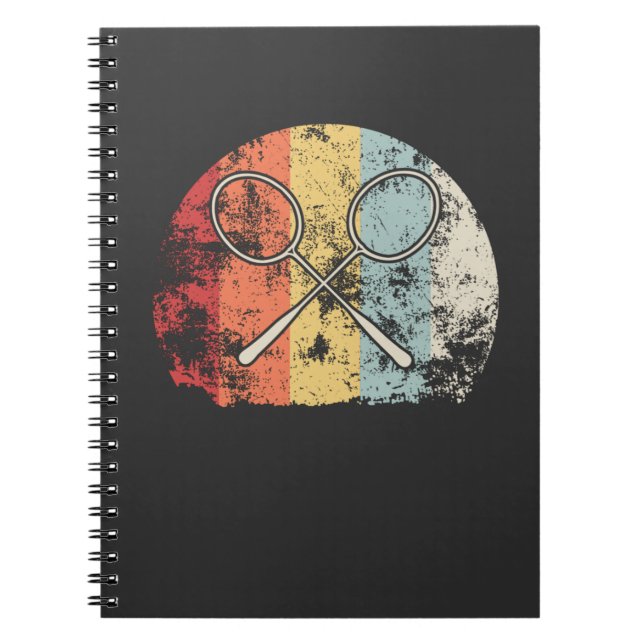 Caderno Espiral Badminton Vintage (Frente)