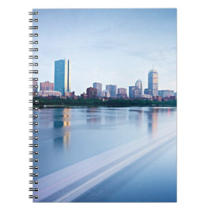 Caderno Espiral Baía traseira de Boston através de Charles River
