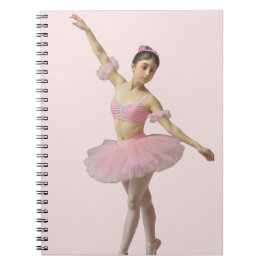 Caderno Espiral Bailarina con tutú rosa