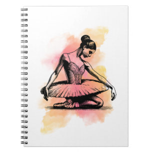 Caderno Espiral Bailarina Dançando em Cores