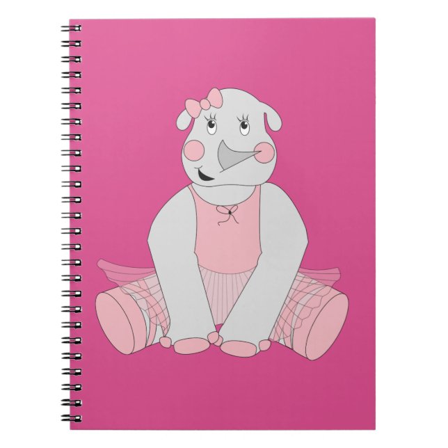 Caderno Espiral Bailarina Rinoceronte ilusima (Frente)