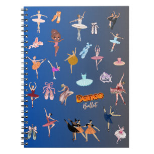 Caderno Espiral Bailarinos de Ballet Elegantes