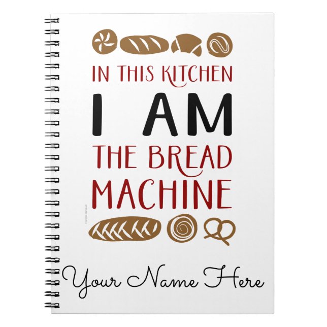 Caderno Espiral Baking De Máquina De Pão (Frente)