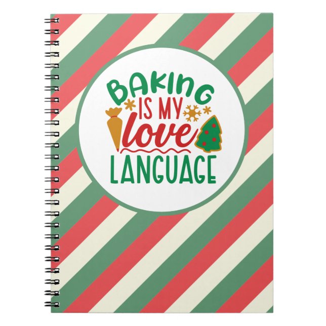 Caderno Espiral Baking é a minha língua de amor (Frente)
