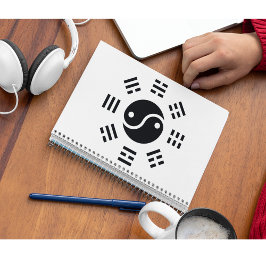 Caderno Espiral Balança: Ba Gua, oito trigramas yin yang TCM