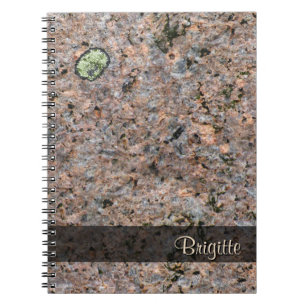 Caderno Espiral Balance a textura da geologia da foto com musgo