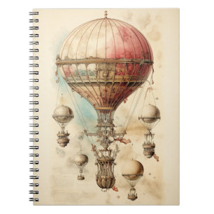 Caderno Espiral Balão de Ar Quente Steampunk (4)