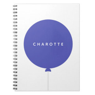 Caderno Espiral Balão Moderno Nome de tendências do Royal Blue F