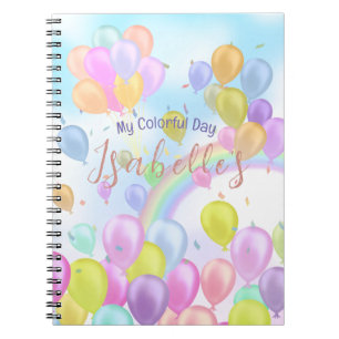 Caderno Espiral Balão Pastel