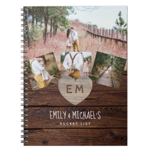 Caderno Espiral BALDE de Newlyweds Foto Rústica Roxo