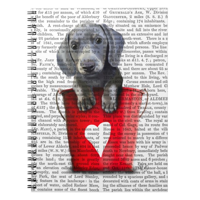 Caderno Espiral Baldes do Amor Dachshund Puppy (Frente)