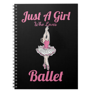 Caderno Espiral Balé Dança Apenas uma garota que ama dançar cl