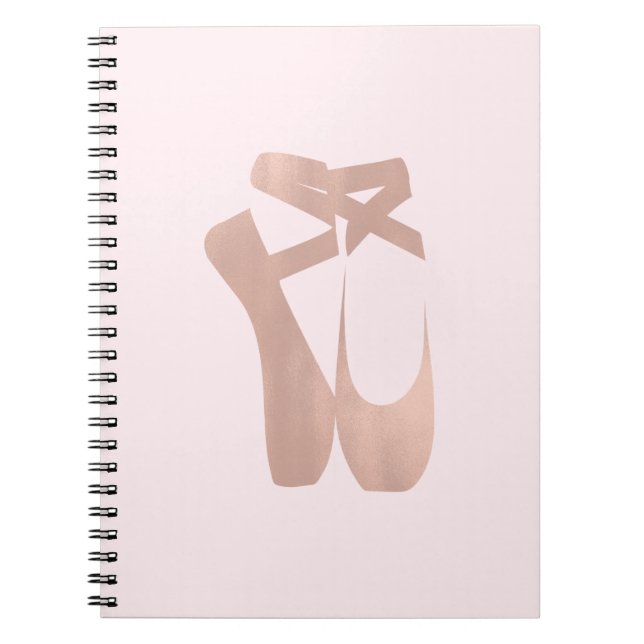 Caderno Espiral Balé de Slippers Rosa Ballerina Personalizados (Frente)