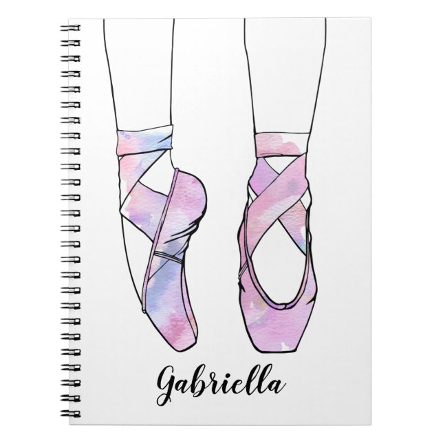 Caderno Espiral Balé Personalizado Ballerina (Frente)