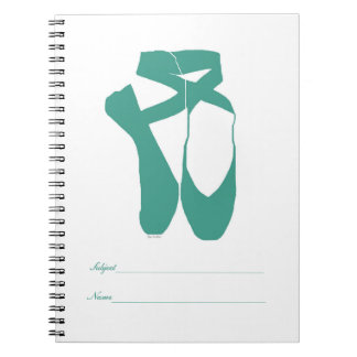 Caderno Espiral Balé Pointe da Equipe Seafoam