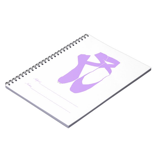 Caderno Espiral Balé Ponteiro da Equipe Lilac (Left Side)